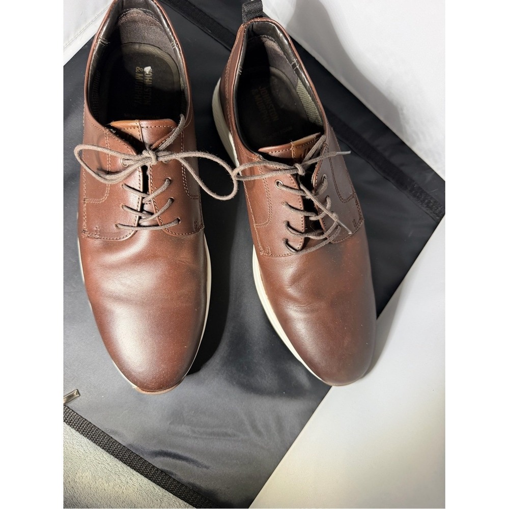 Johnston & Murphy Men's 10.5 M Brown Leather Lace Up Casual Dress Shoes - Picture 3 of 11